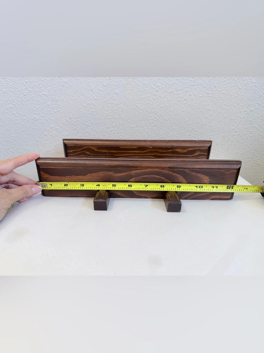 Vintage Handmade Wooden Wall Display Shelf Rack Rustic Farmhouse Decor 12.5